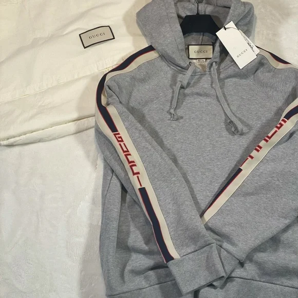 Gucci Jersey Hoodie Gray - Picture 9 of 15